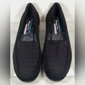 Skechers Womens Reggae Fest Willow Slip On Shoes Black Relaxed Fit 6.5M New